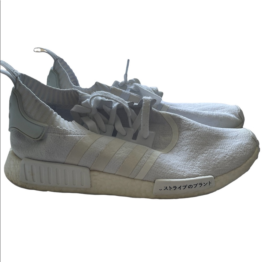 Size 13- adidas NMD R1 Primeknit Japan Triple White 2017